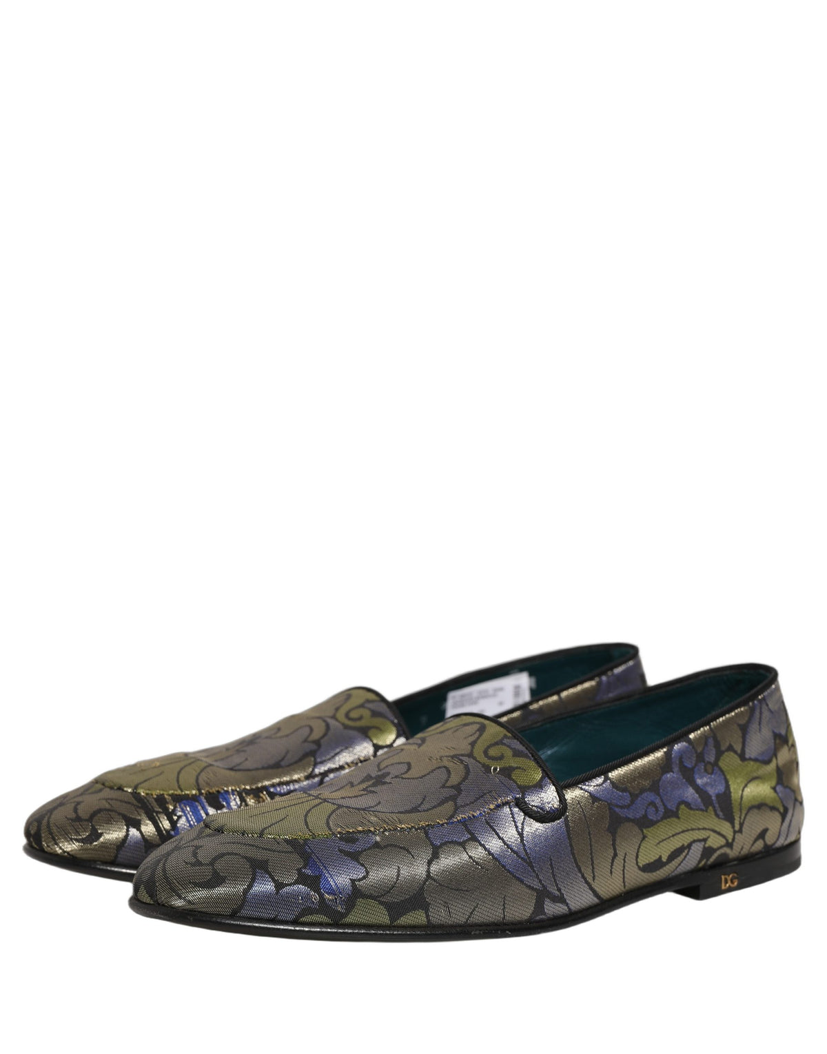 New Dolce & Gabbana Floral Jacquard Men Loafers Shoes