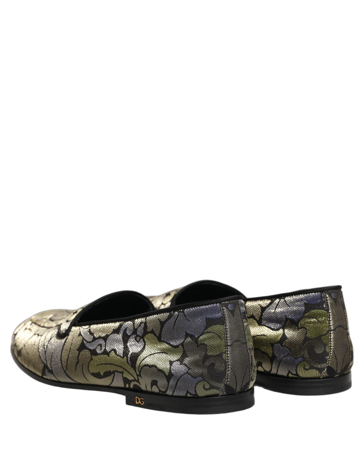 New Dolce & Gabbana Floral Jacquard Men Loafers Shoes