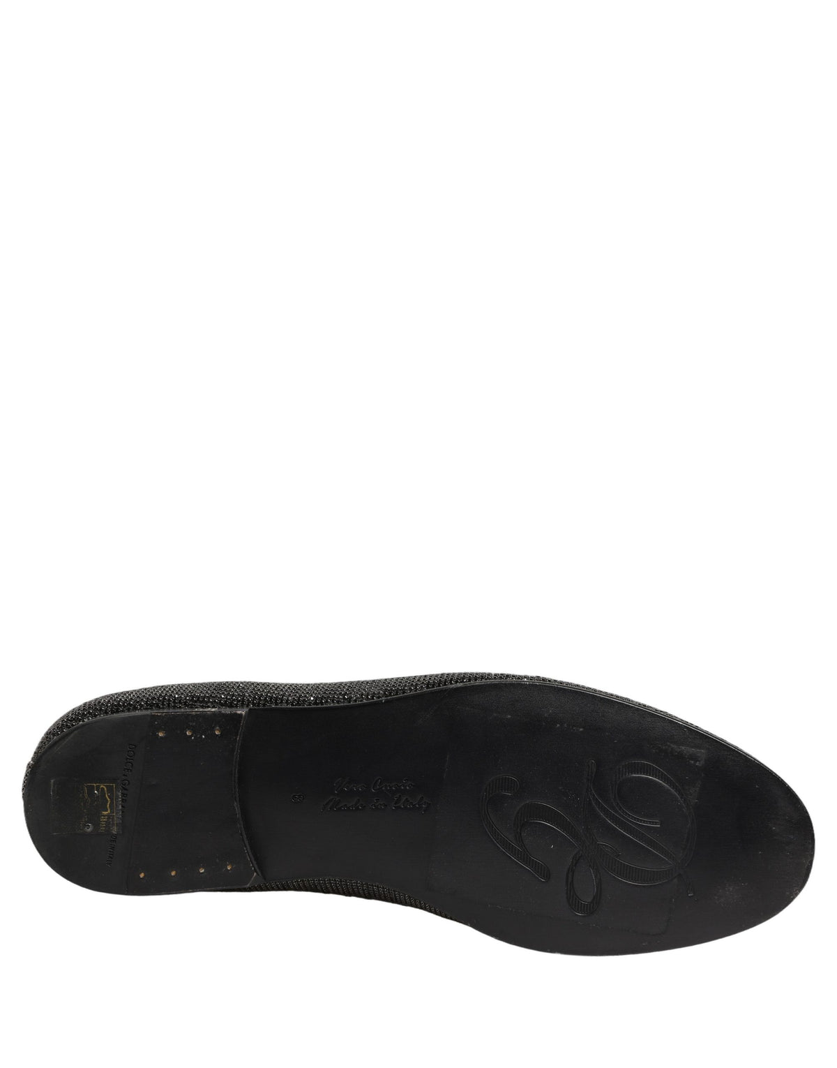 New Dolce & Gabbana Black Crystal Embellished Men Loafers Shoes