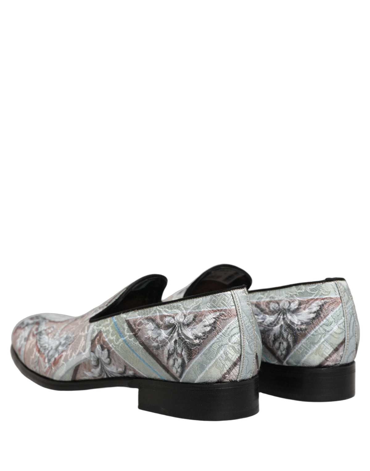 New Dolce & Gabbana Velvet Baroque Dress Loafers Shoes