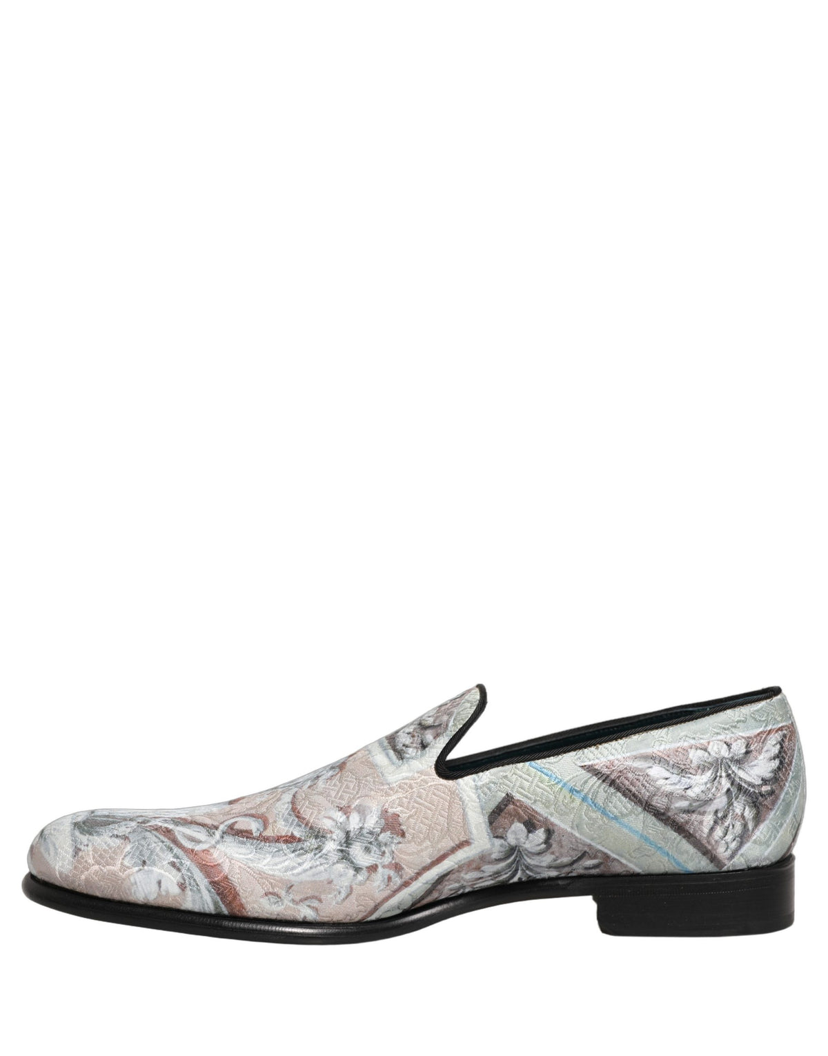 New Dolce & Gabbana Velvet Baroque Dress Loafers Shoes