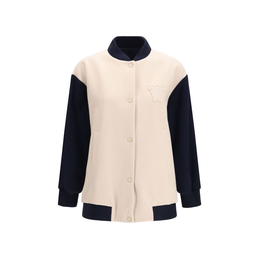 Max Mara Blue Wool Bomber