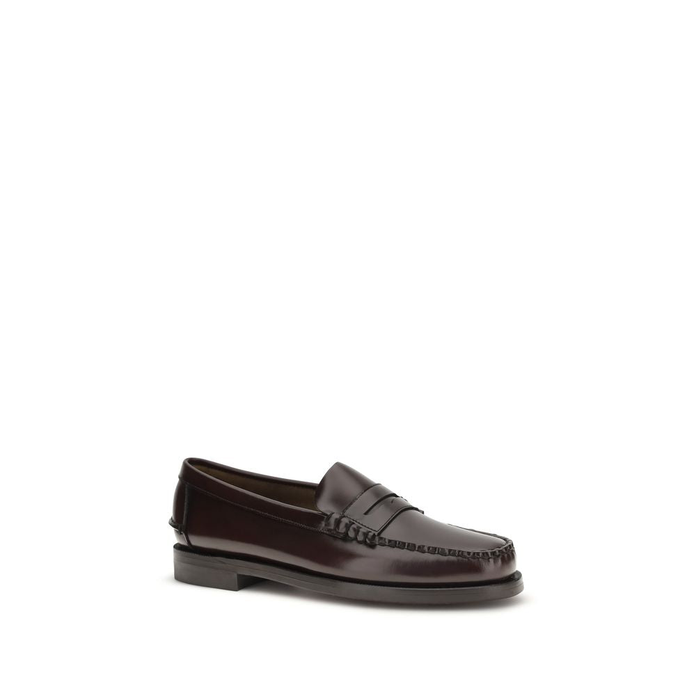Sebago Brown Leather Slip-On Loafers