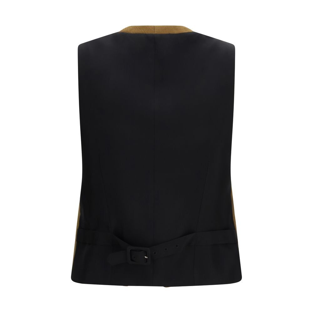 Burberry Brown Wool Sleeveless Jacket