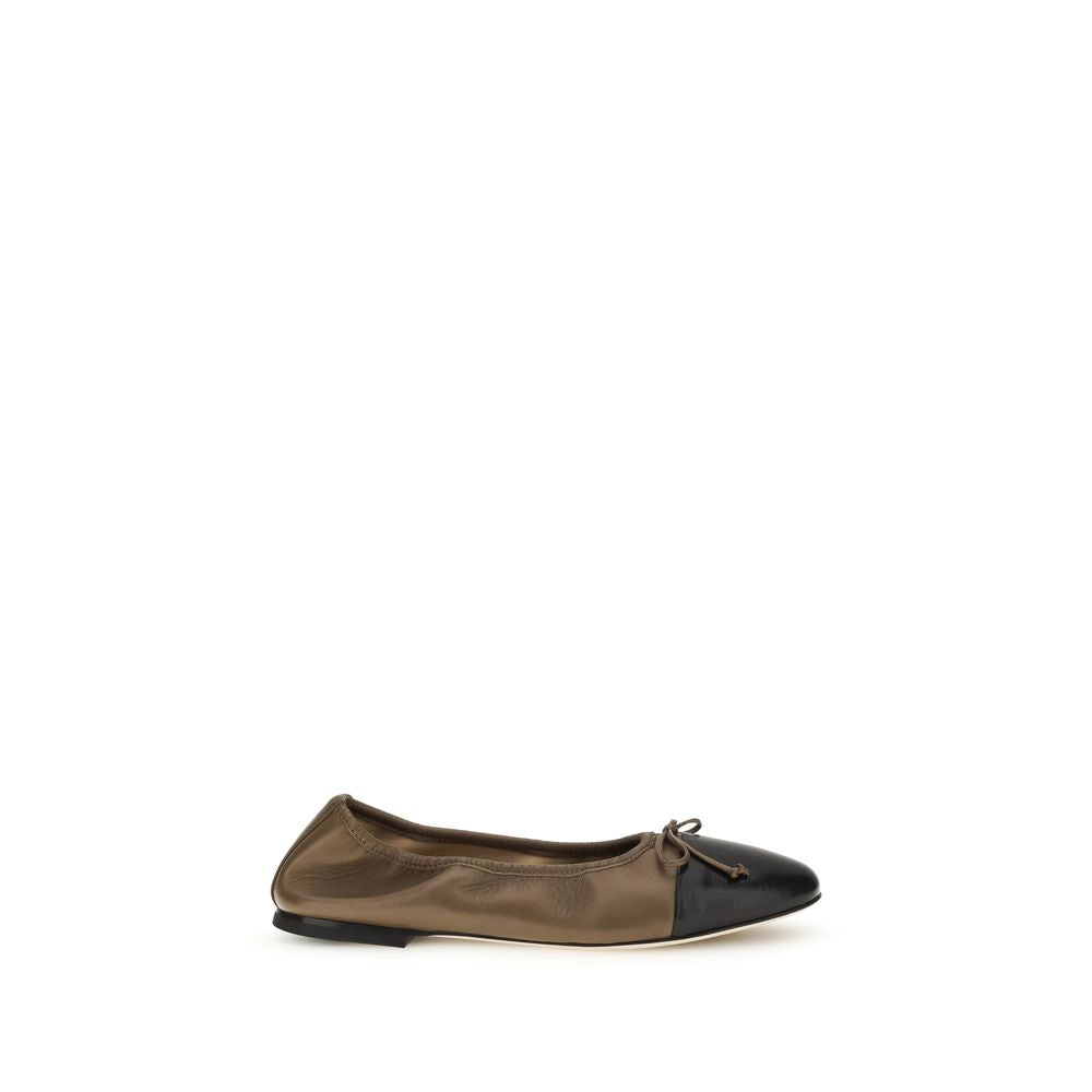 Dear Frances Brown Leather Ballet Flats