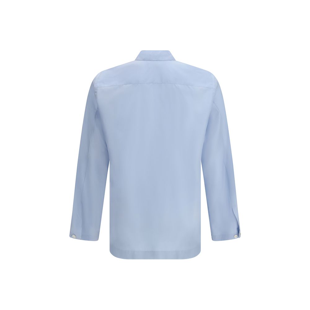 Umit Benan Blue Silk Shirt