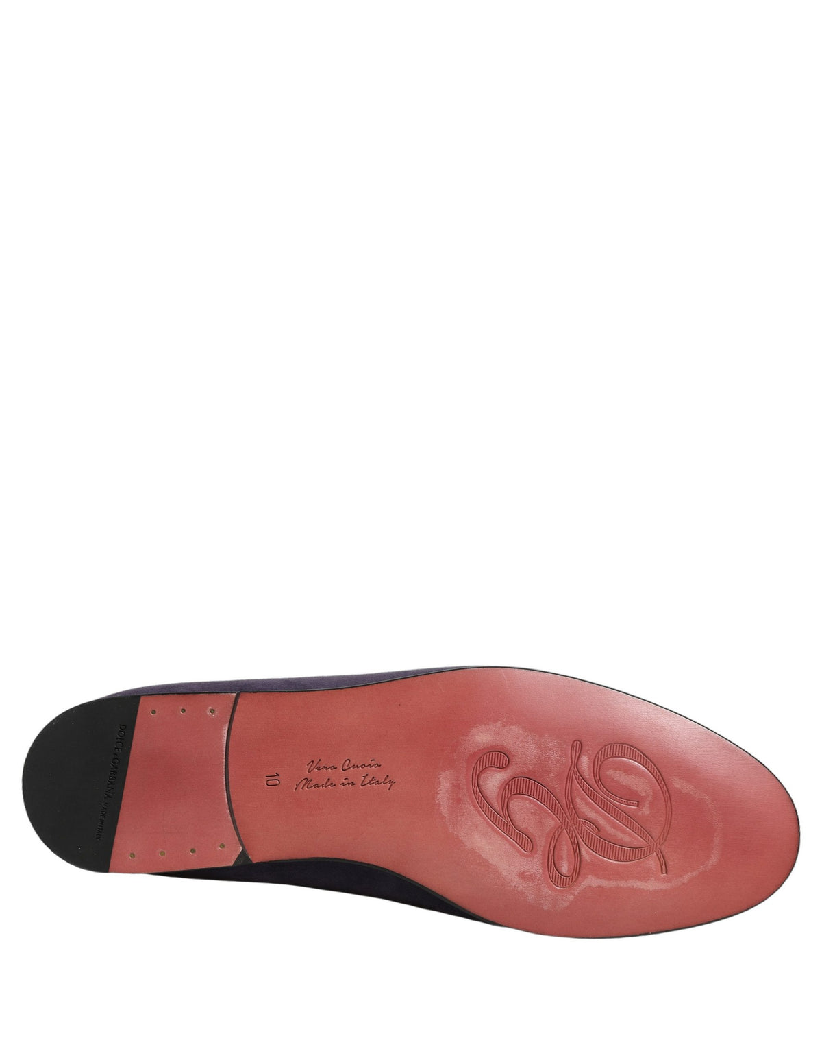 New Dolce & Gabbana Violet Velvet Slip On Men Flats Loafers Shoes