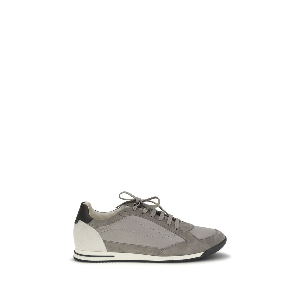 Brunello Cucinelli Gray Leather Sneakers