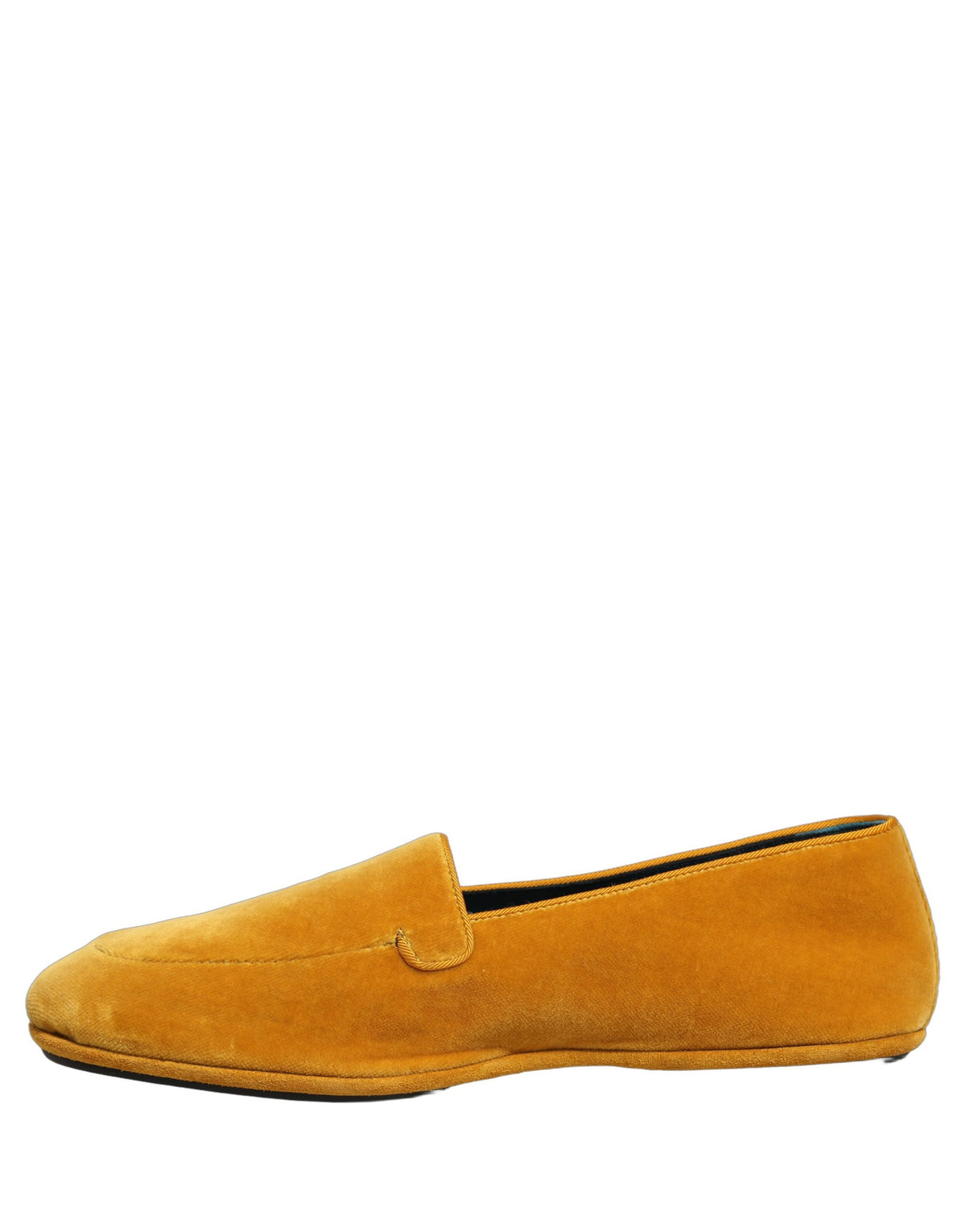 New Dolce & Gabbana Yellow Velvet Slip On Men Dress Loafers Shoes