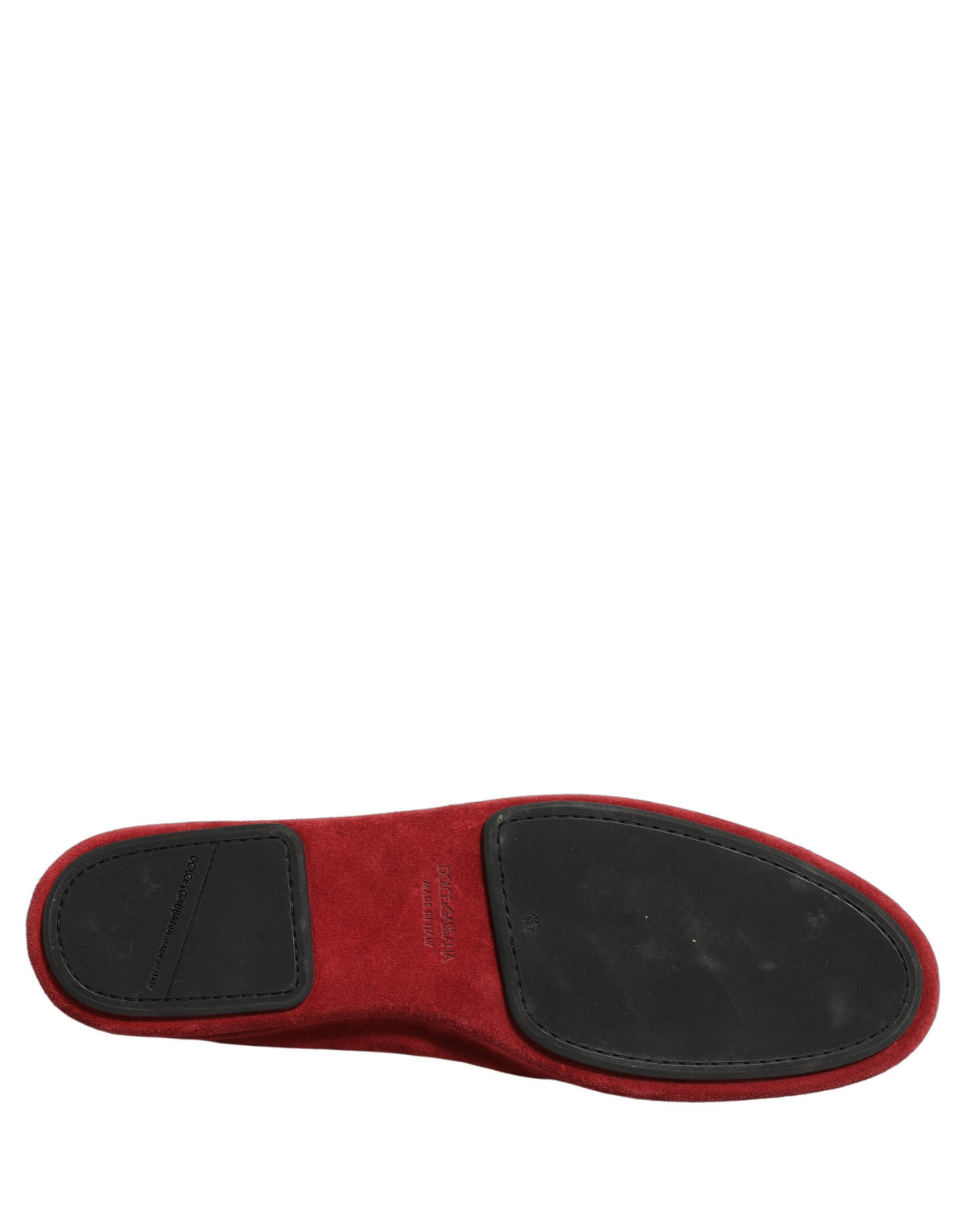 New Dolce & Gabbana Red Suede Cross Slip On Dress Loafers Shoes