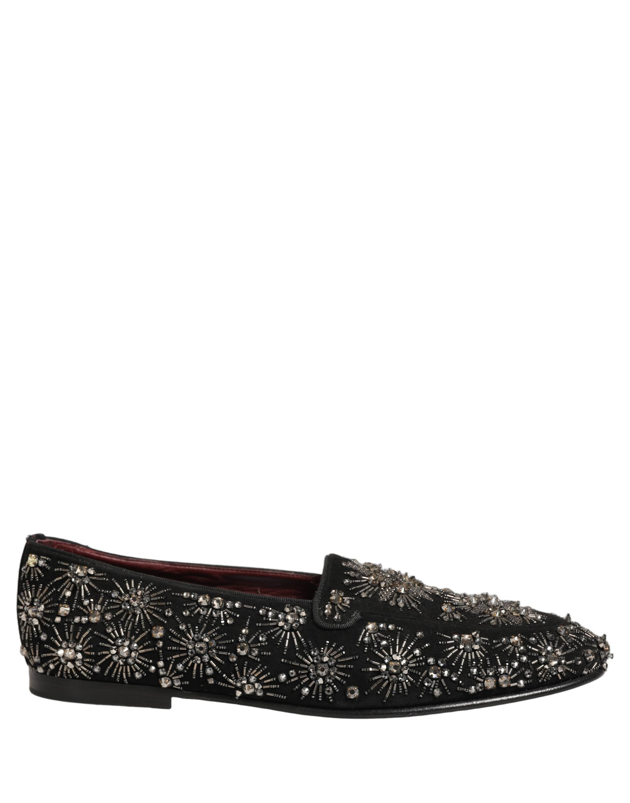 Pre-Owned Dolce & Gabbana Black Crystal Embellished Dress Loafers Shoes