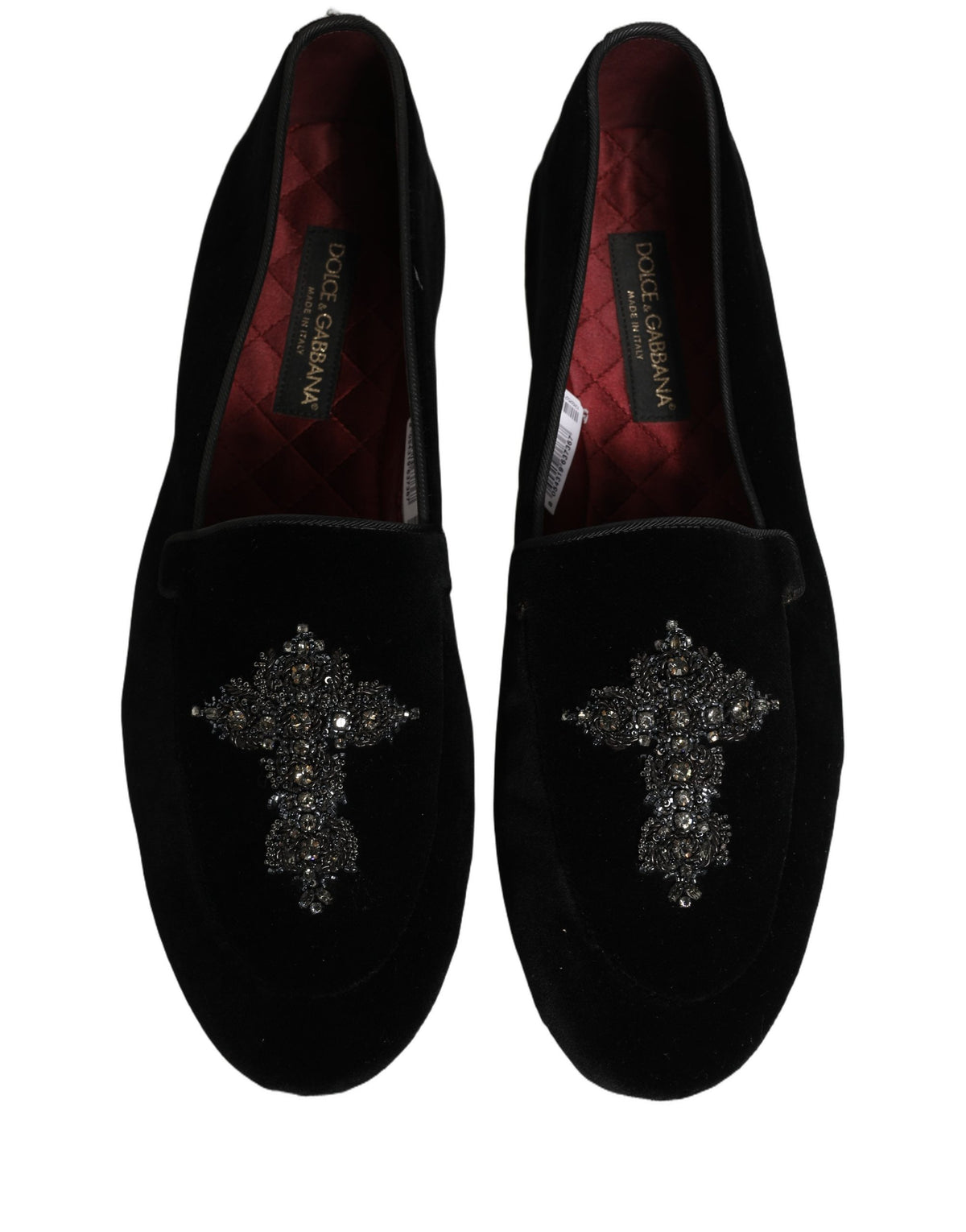 New Dolce & Gabbana Black Suede Embellished Dress Loafers Shoes