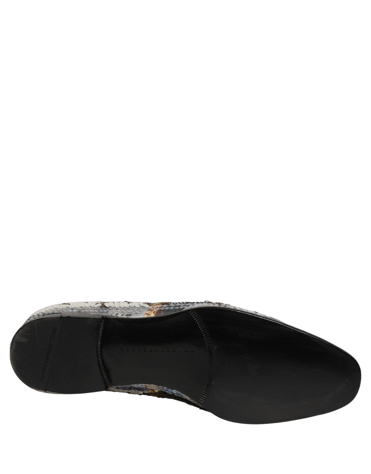 New Dolce & Gabbana Embroidered Sequin Loafers Shoes