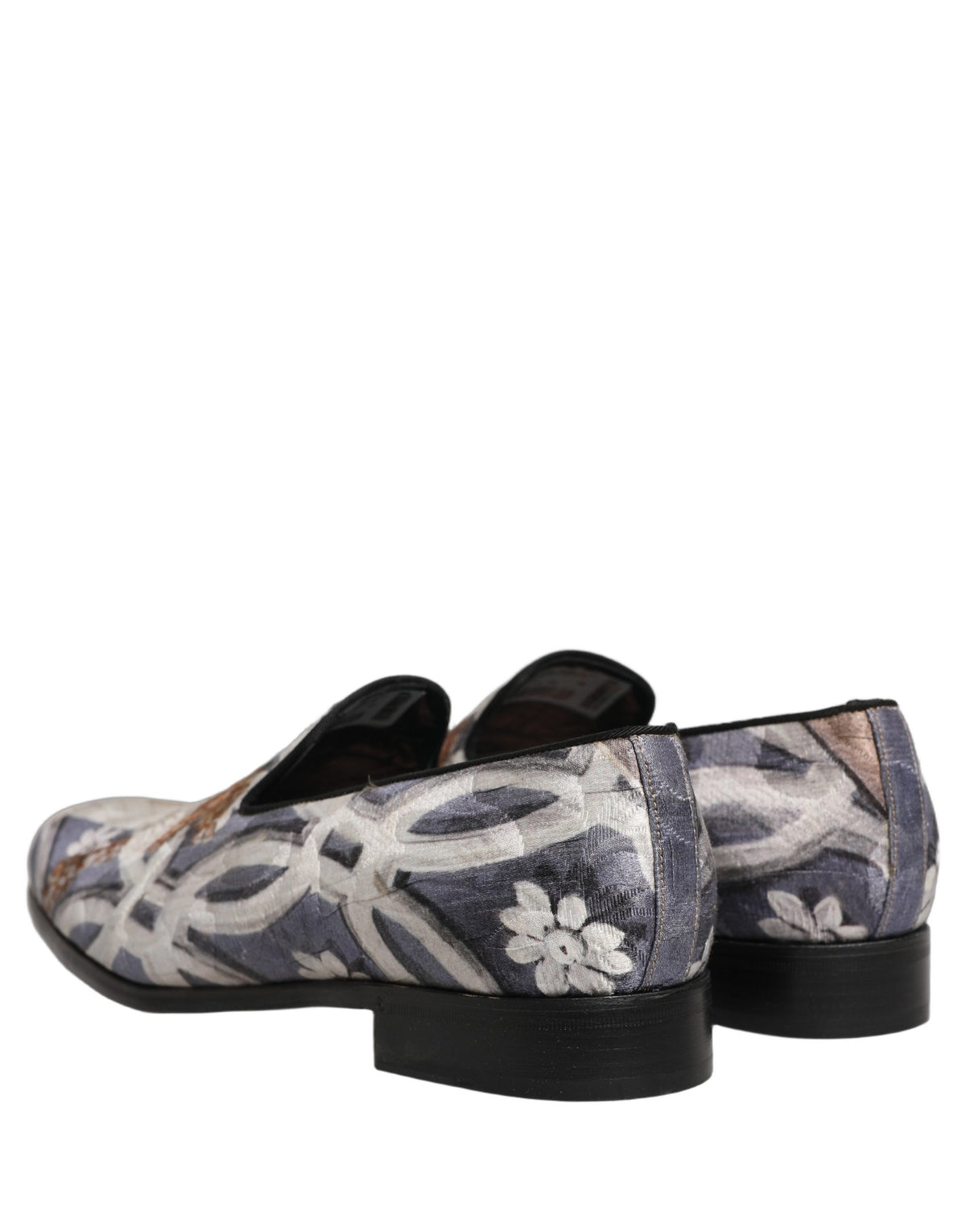 New Dolce & Gabbana Floral Tapestry Embroidery Loafer Shoes