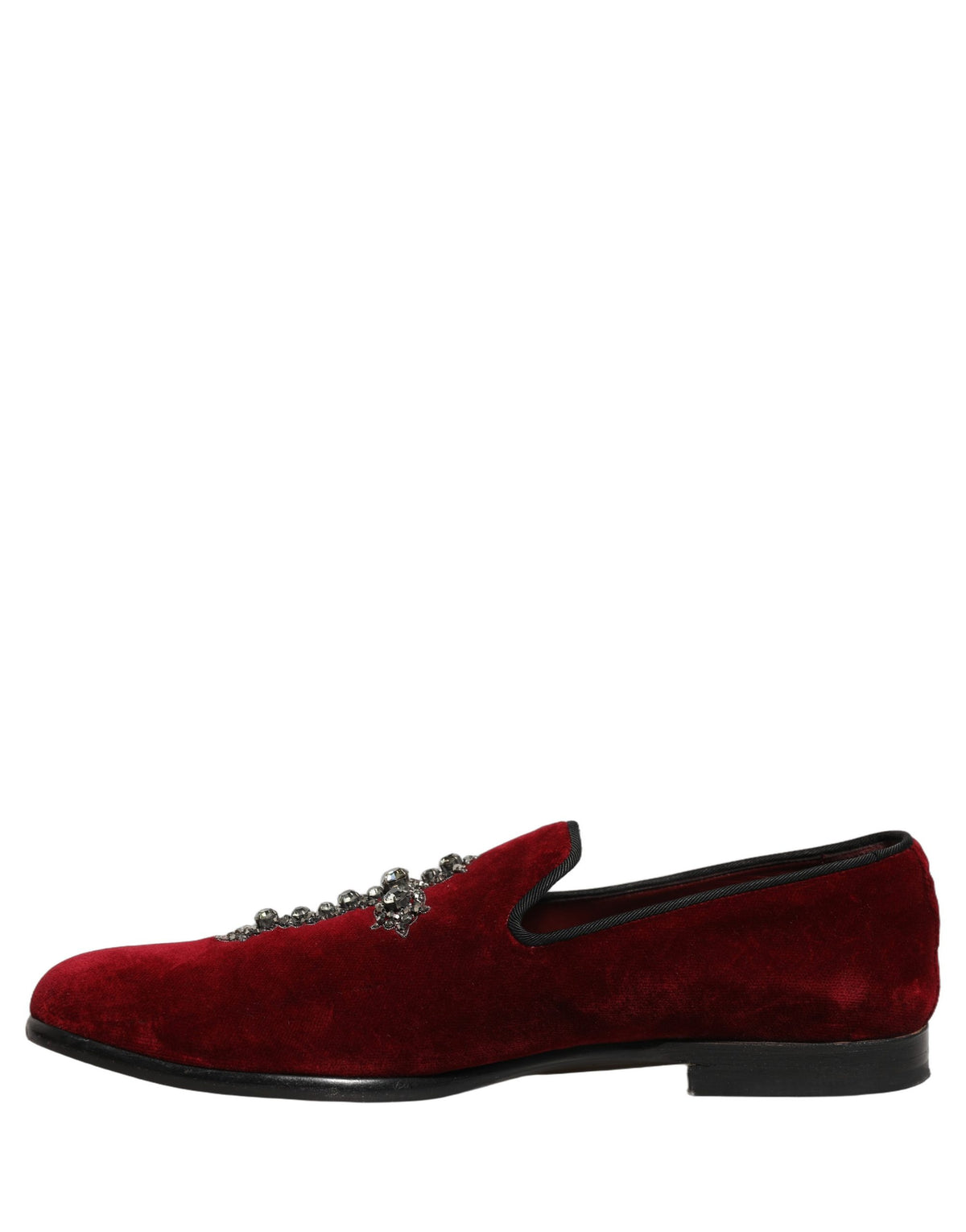 New Dolce & Gabbana Maroon Suede Cross Slip On Dress Loafers Shoes