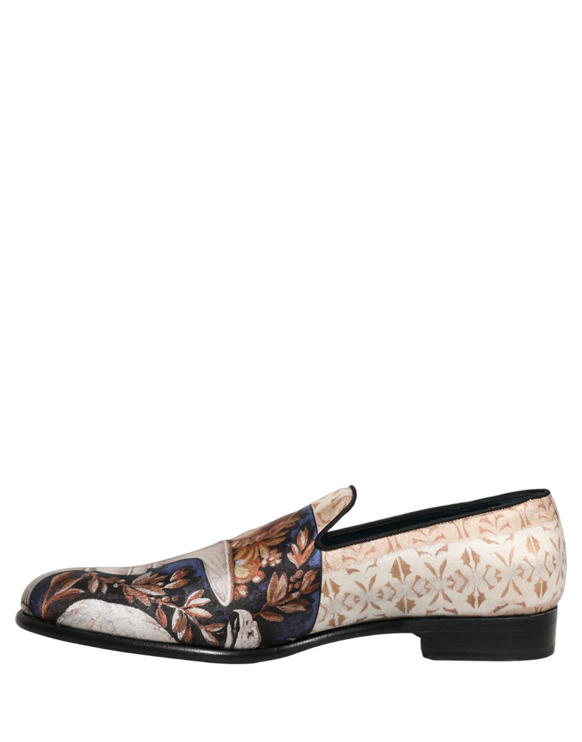 New Dolce & Gabbana Fruit Print Velvet Loafers Shoes