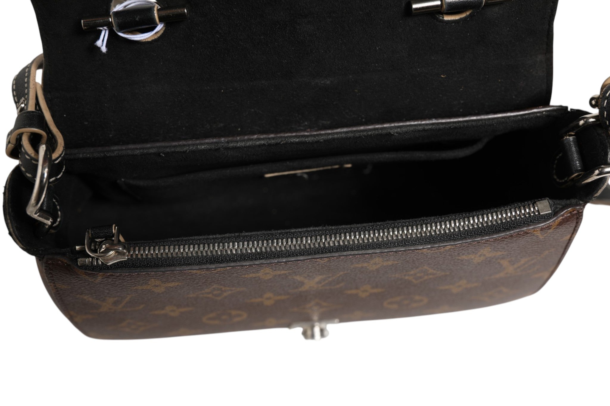 Pre-Owned Louis Vuitton Calfskin Monogram Chain It Bag PM Black Brown Women's B+ (Good — light signs of wear)