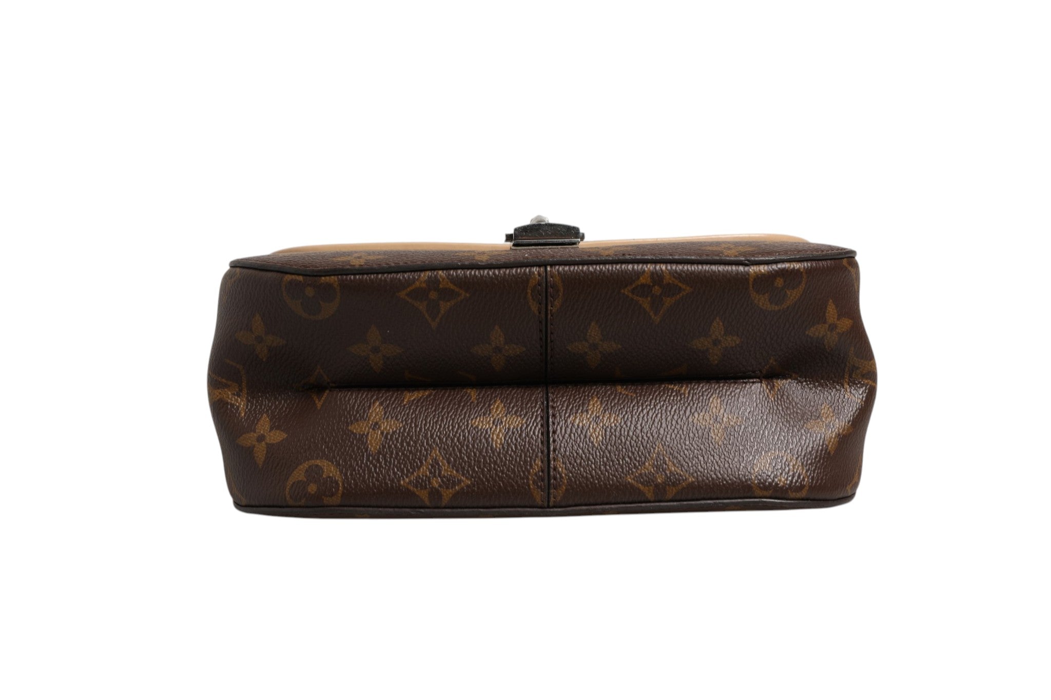 Pre-Owned Louis Vuitton Calfskin Monogram Chain It Bag PM Black Brown Women's B+ (Good — light signs of wear)