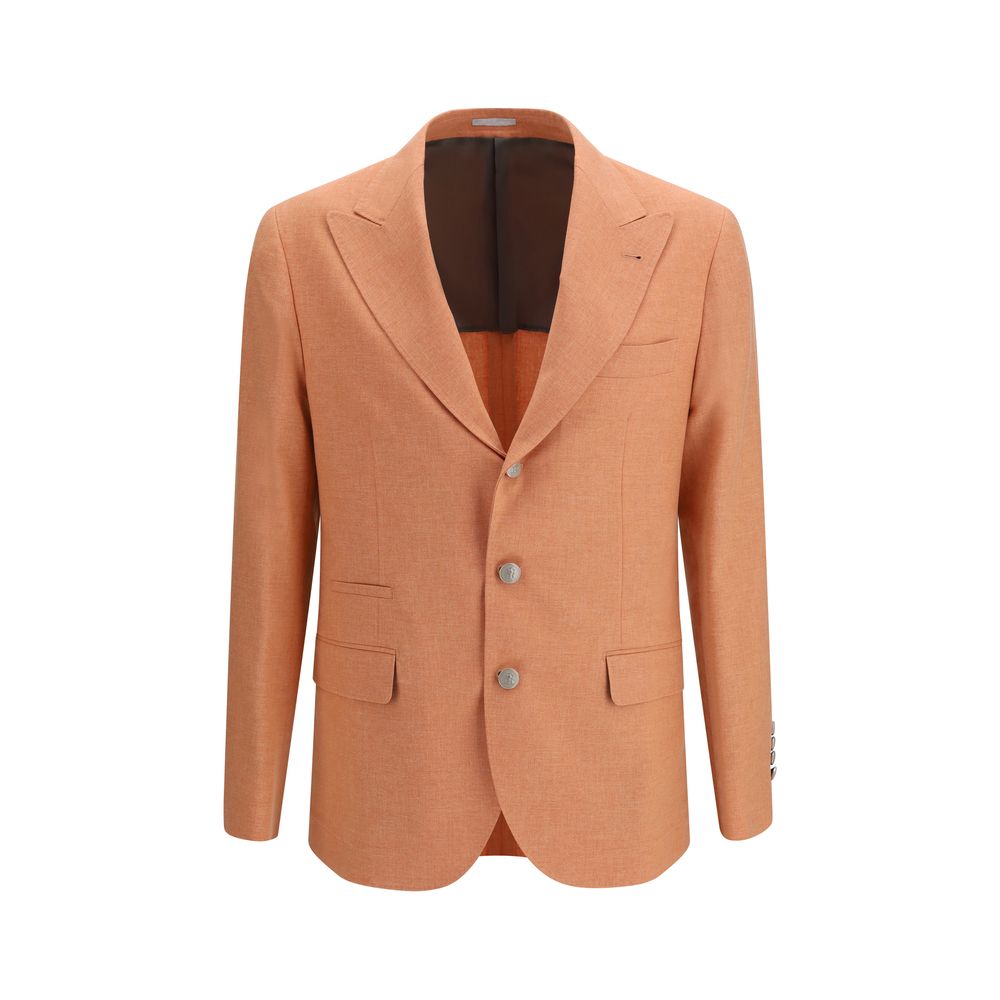 Brunello Cucinelli Orange Wool Blazer