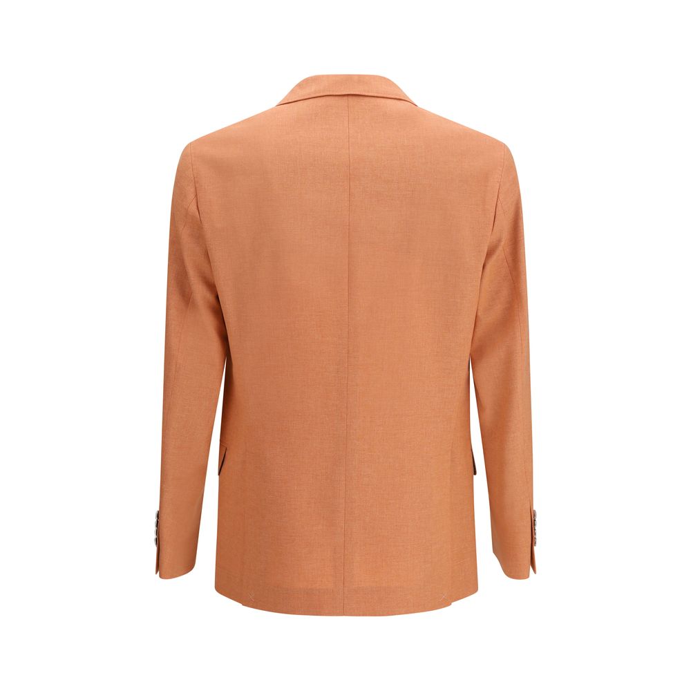 Brunello Cucinelli Orange Wool Blazer