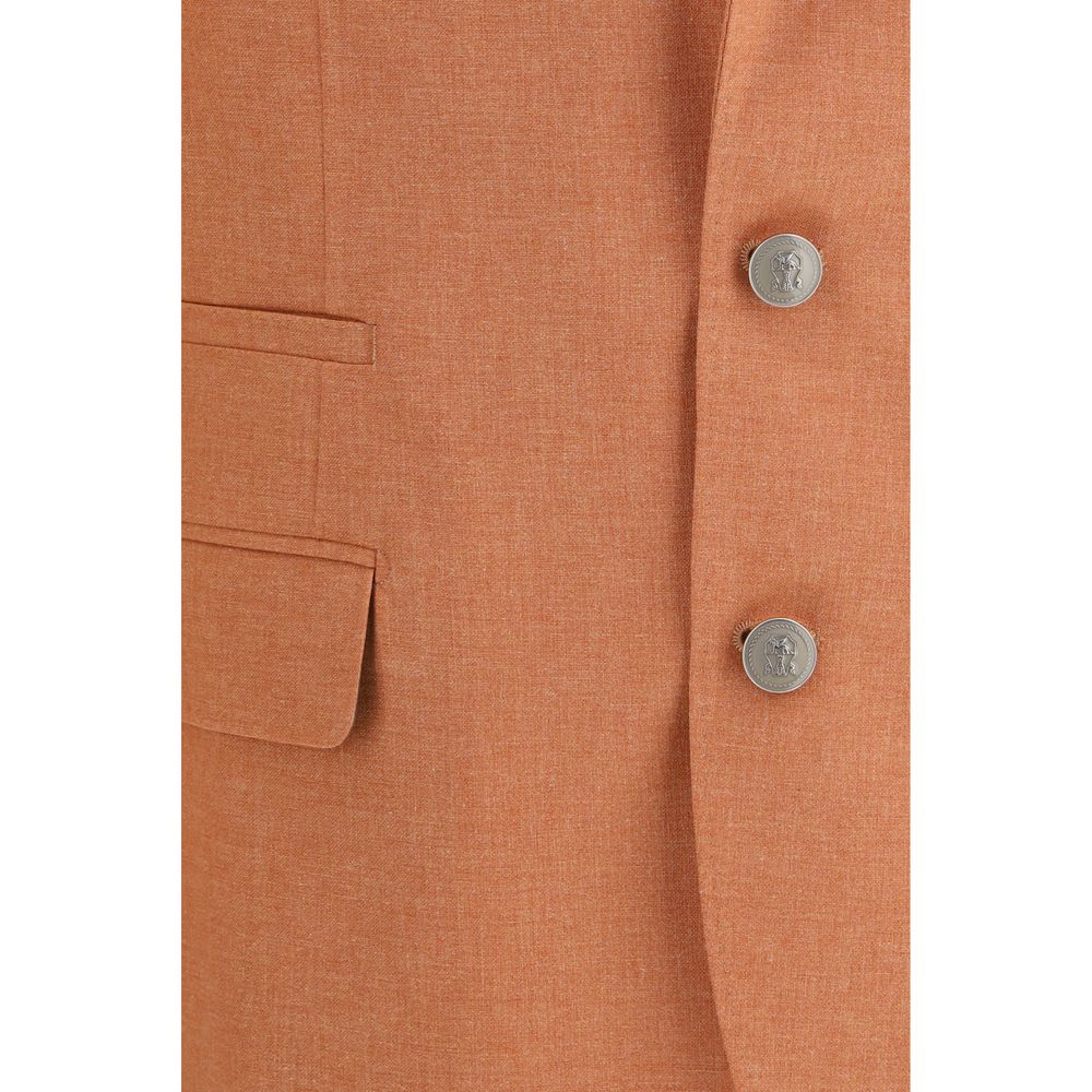 Brunello Cucinelli Orange Wool Blazer