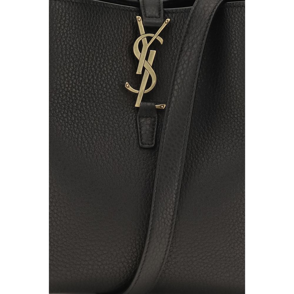 Saint Laurent Black Leather Backet Bag