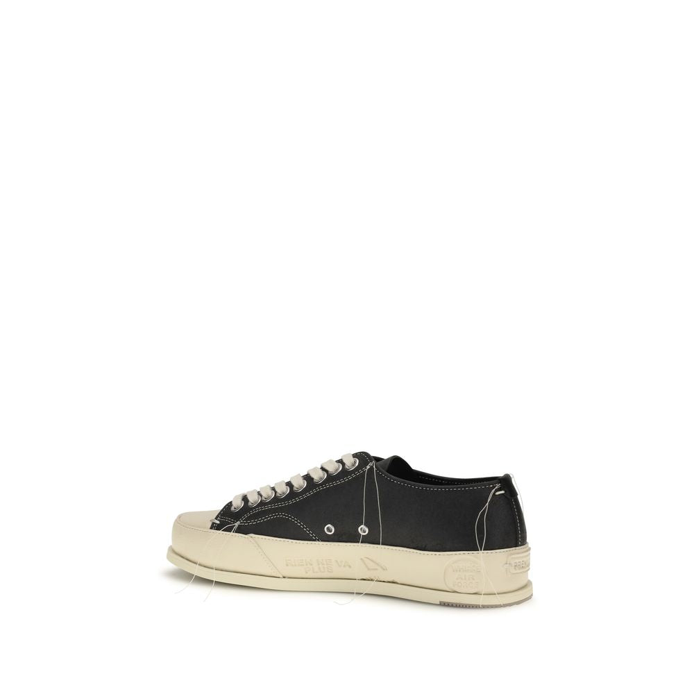Premiata Black Leather Low Top Sneakers