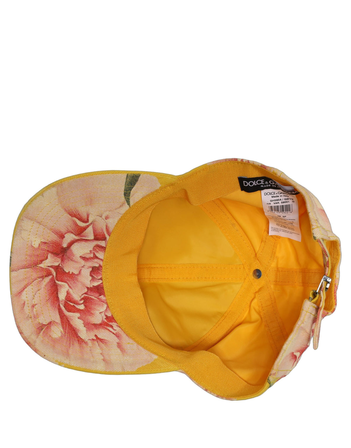 New Dolce & Gabbana Men Cotton Floral Baseball Capello Hat
