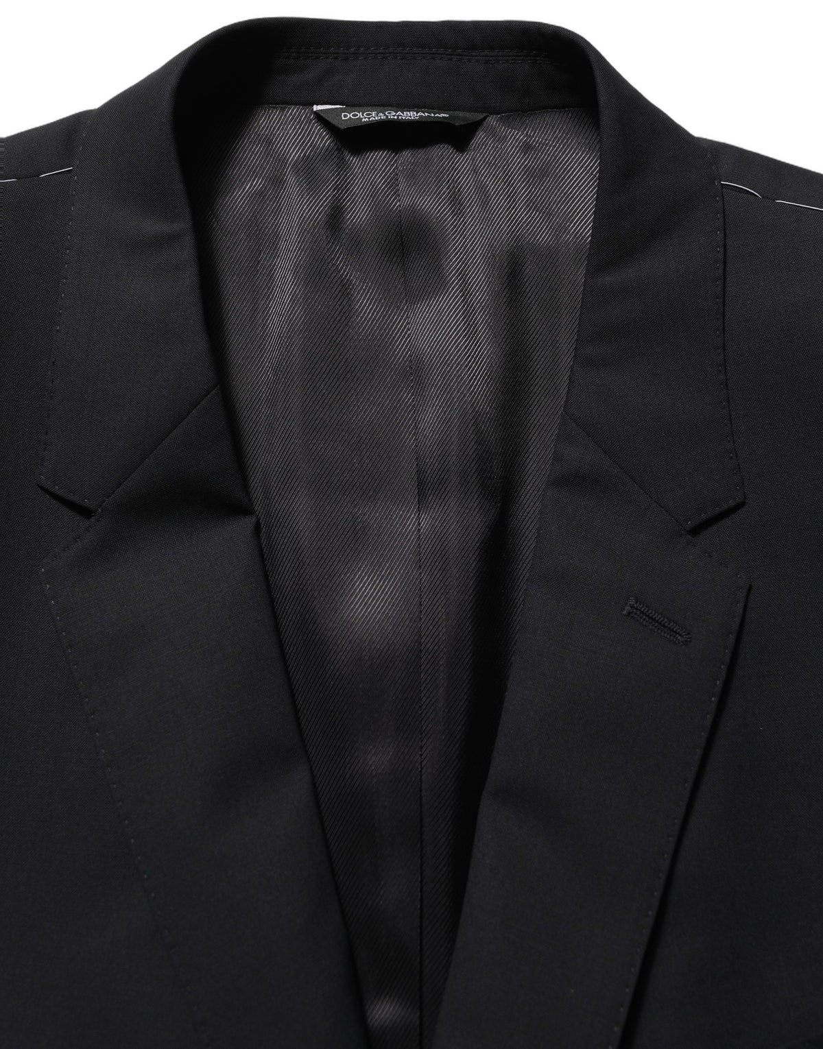 New Dolce & Gabbana Black Wool Single Breasted Blazer Jacket