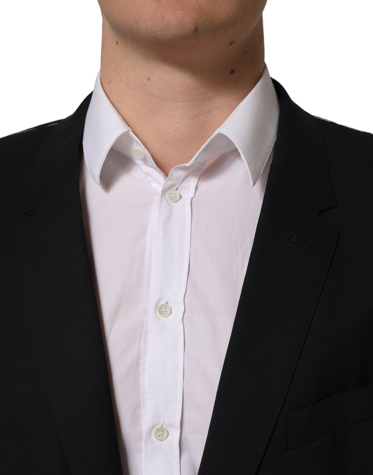 New Dolce & Gabbana Black Wool Single Breasted Blazer Jacket