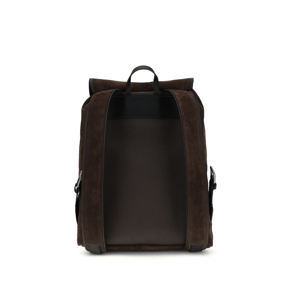 Valentino Garavani Brown Leather Backpack