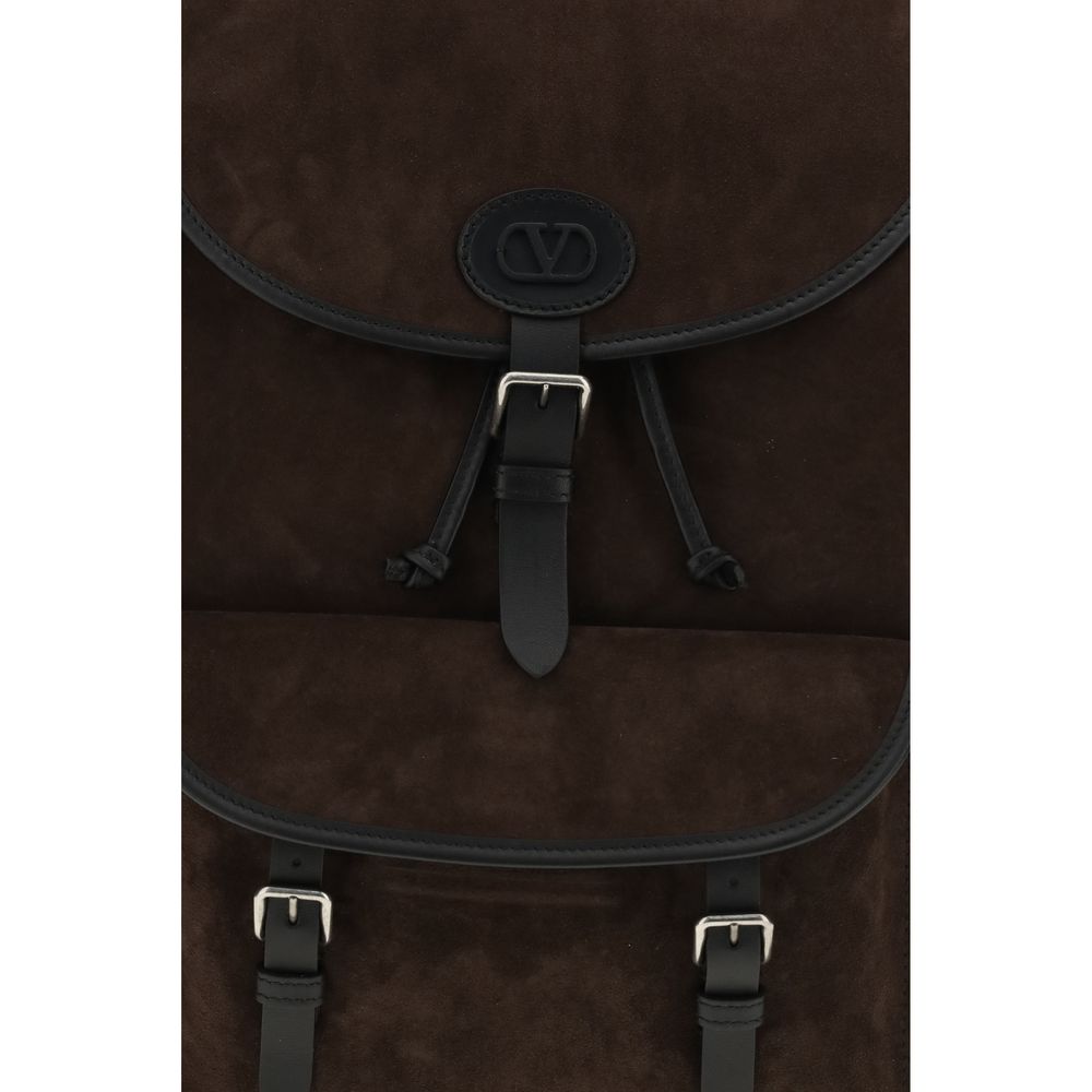 Valentino Garavani Brown Leather Backpack
