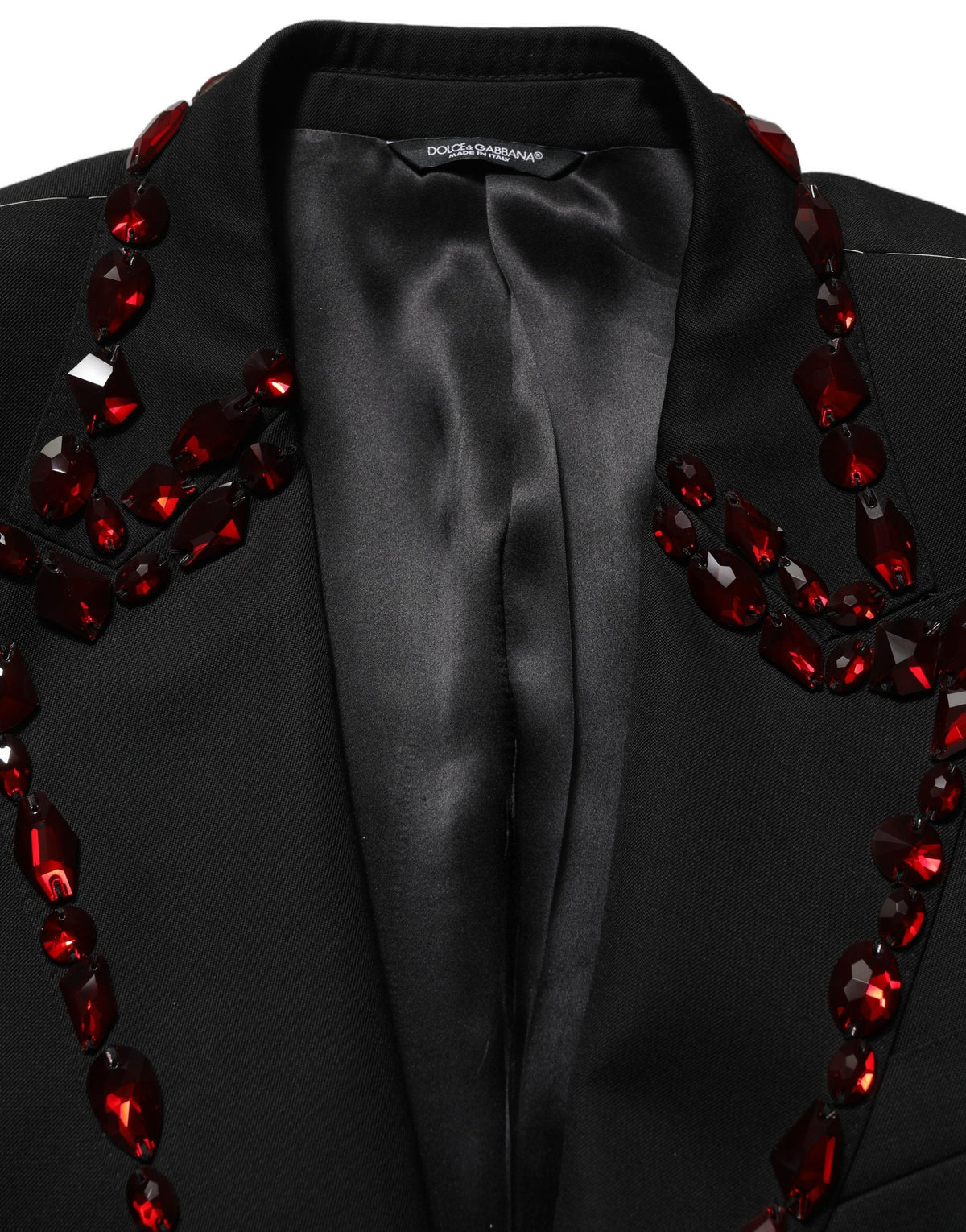 New Dolce & Gabbana Black Crystal Embellished 2 Piece Suit