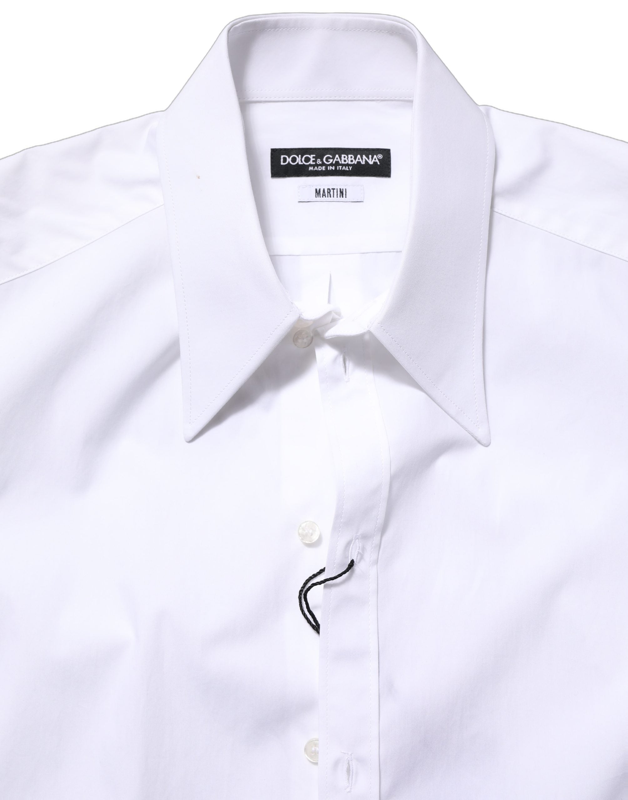 Pre-Owned Dolce & Gabbana White MARTINI Long Sleeves Men Dress Shirt