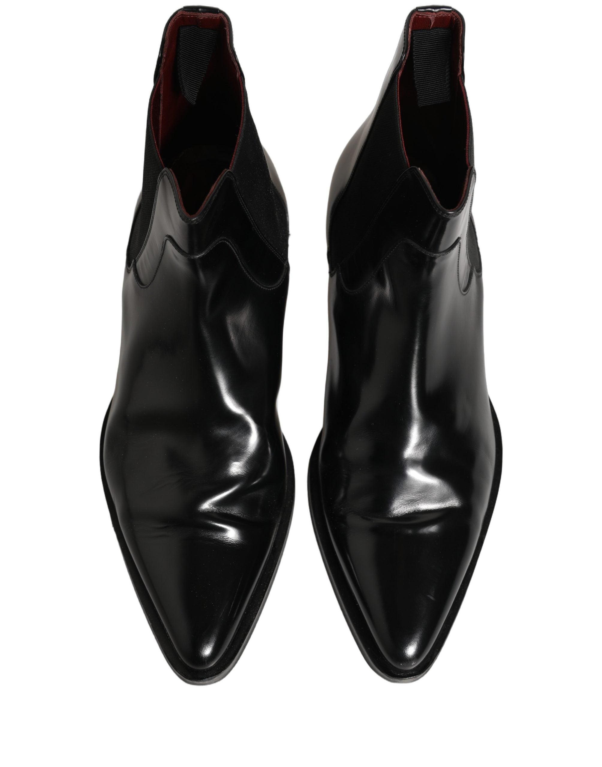 Dolce & Gabbana Black Chelsea Slip On Men Ankle Boots Shoes