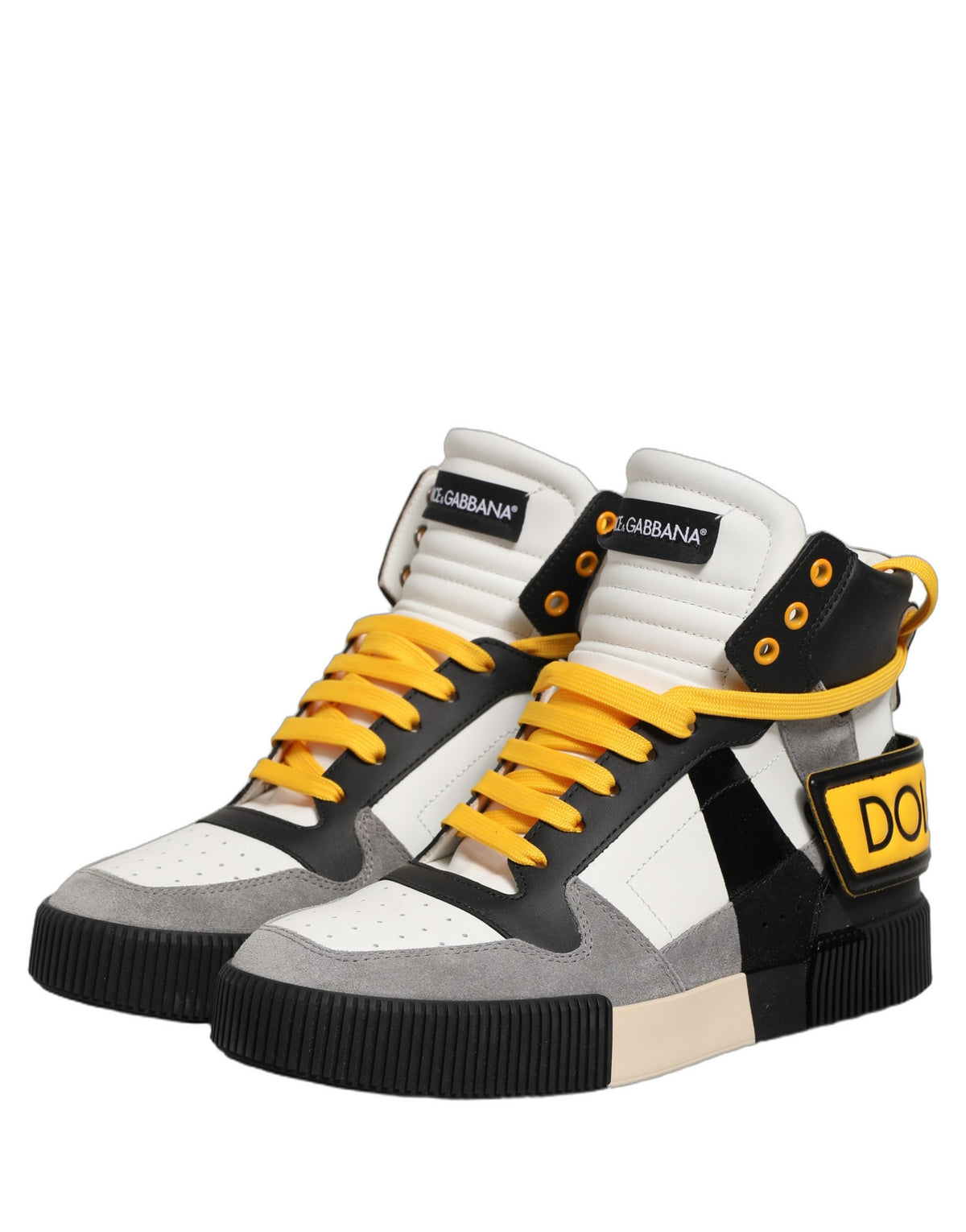 New Dolce & Gabbana Leather High Top Sneakers Shoes