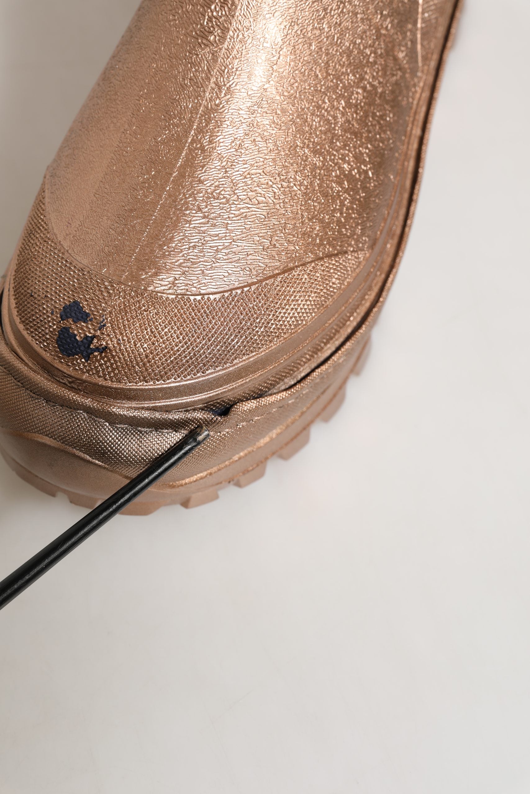 Dolce & Gabbana Rose Gold PVC Pull On Rain Boots Men Shoes