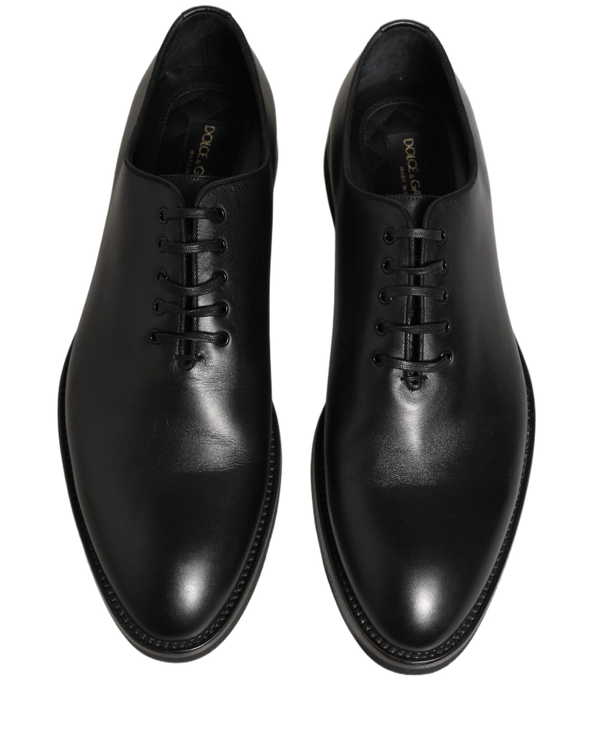 New Dolce & Gabbana Black Leather Men Oxford Dress Formal Shoes