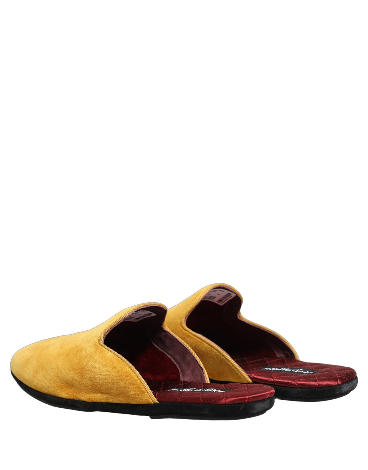 New Dolce & Gabbana Yellow Suede Slides Flat Slipper Men Shoes