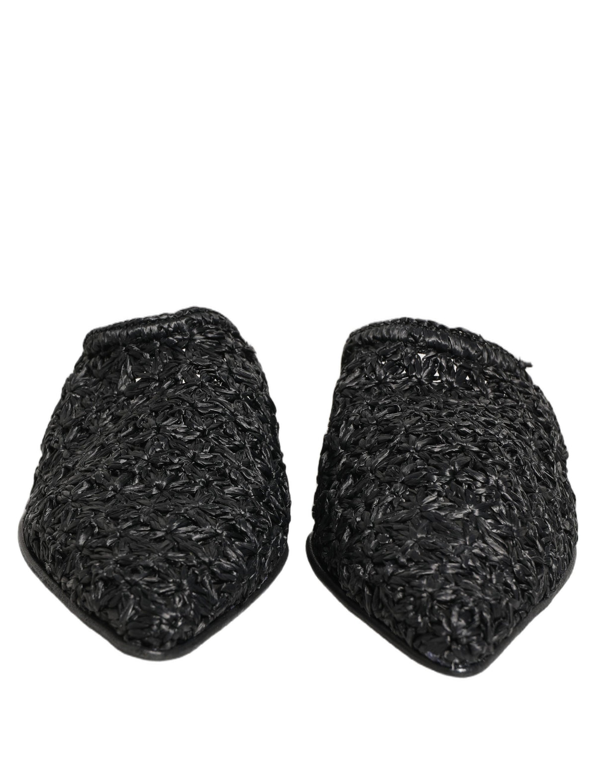New Dolce & Gabbana Black Mules Slides Slippers Men Flats Shoes
