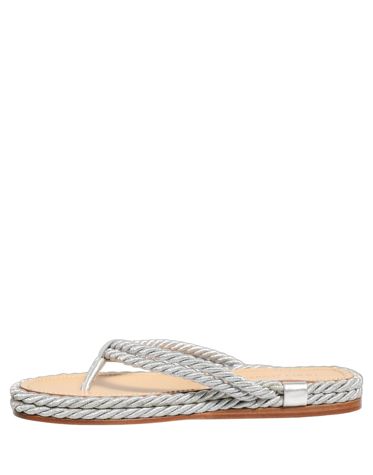 New Dolce & Gabbana Silver Rope Slides Sandals Flip Flops Shoes