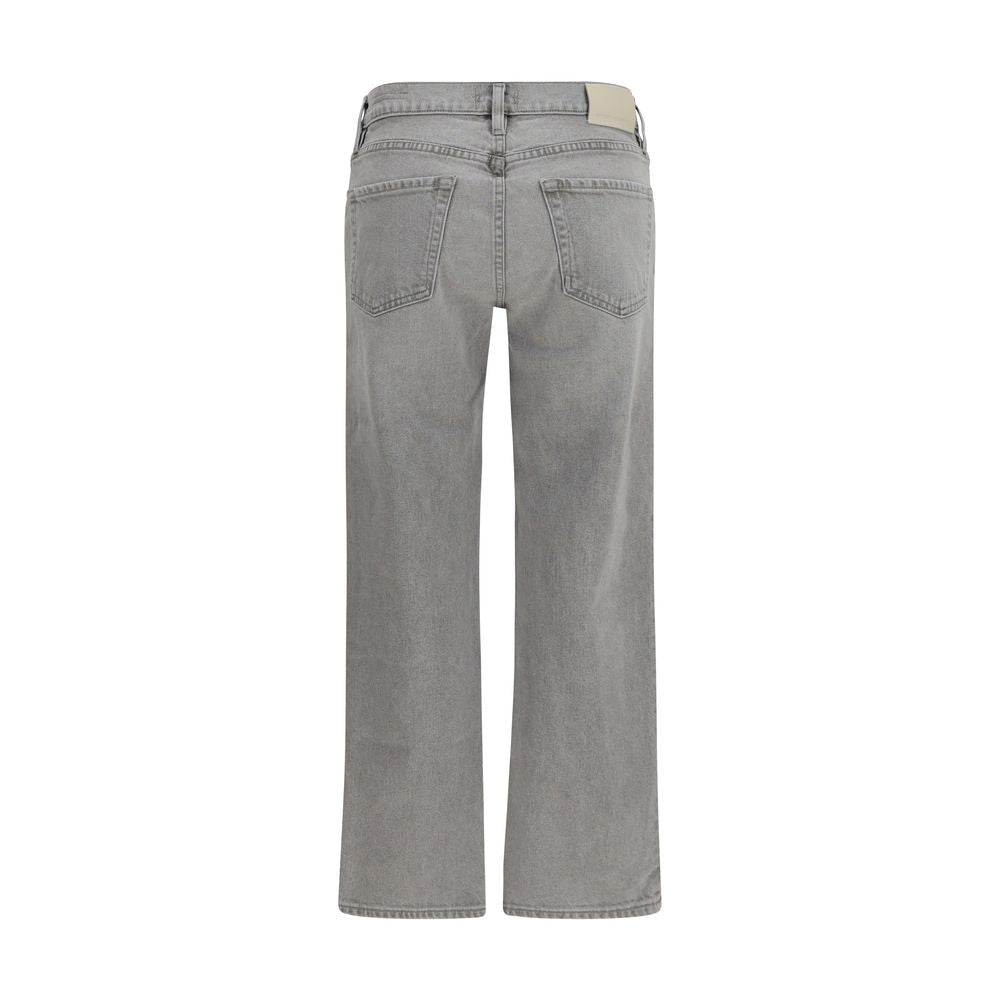 Citizens of Humanity Gray Cotton Straight-Leg Jeans