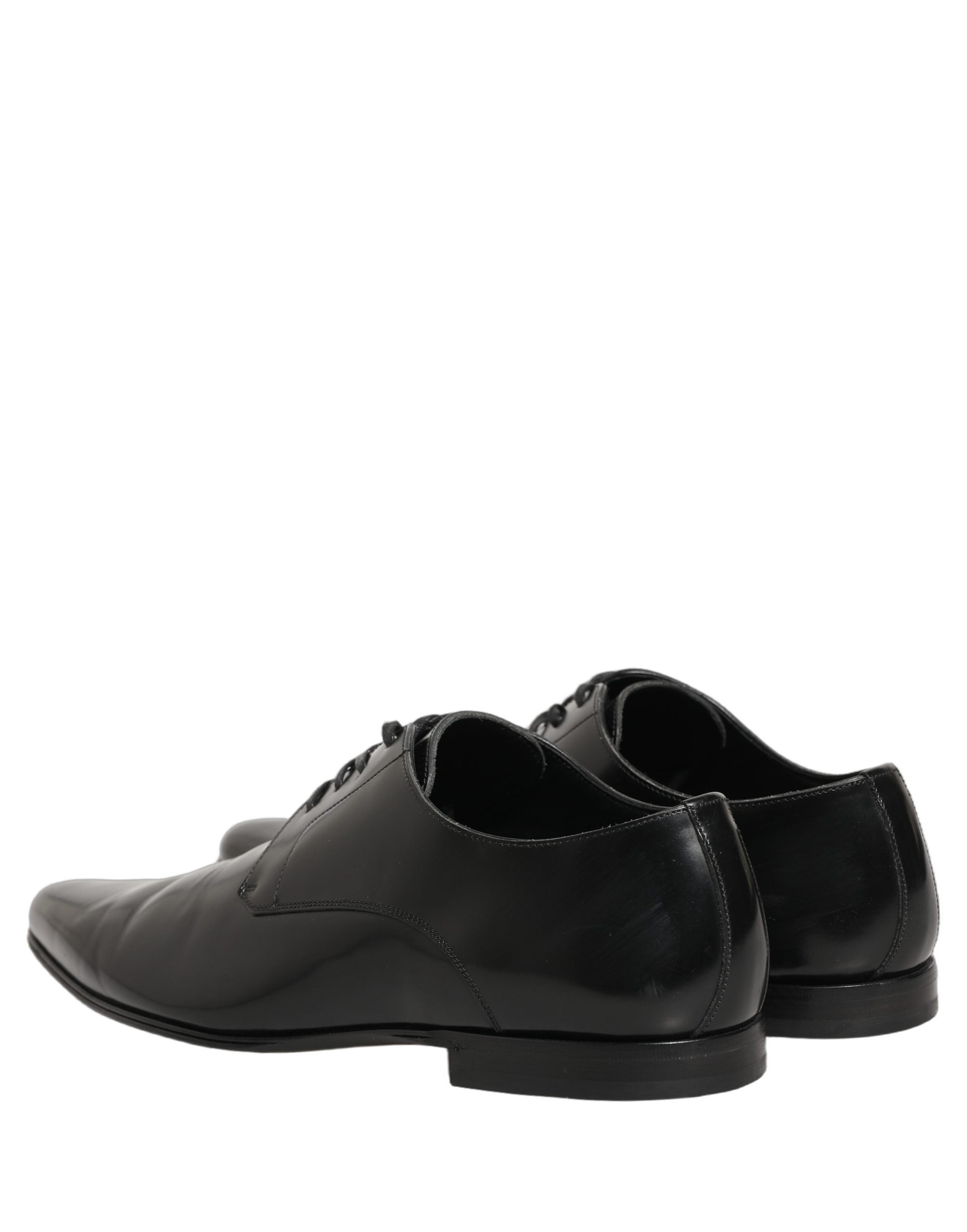 Dolce & Gabbana Black Leather Derby Dress Men Formal Shoes
