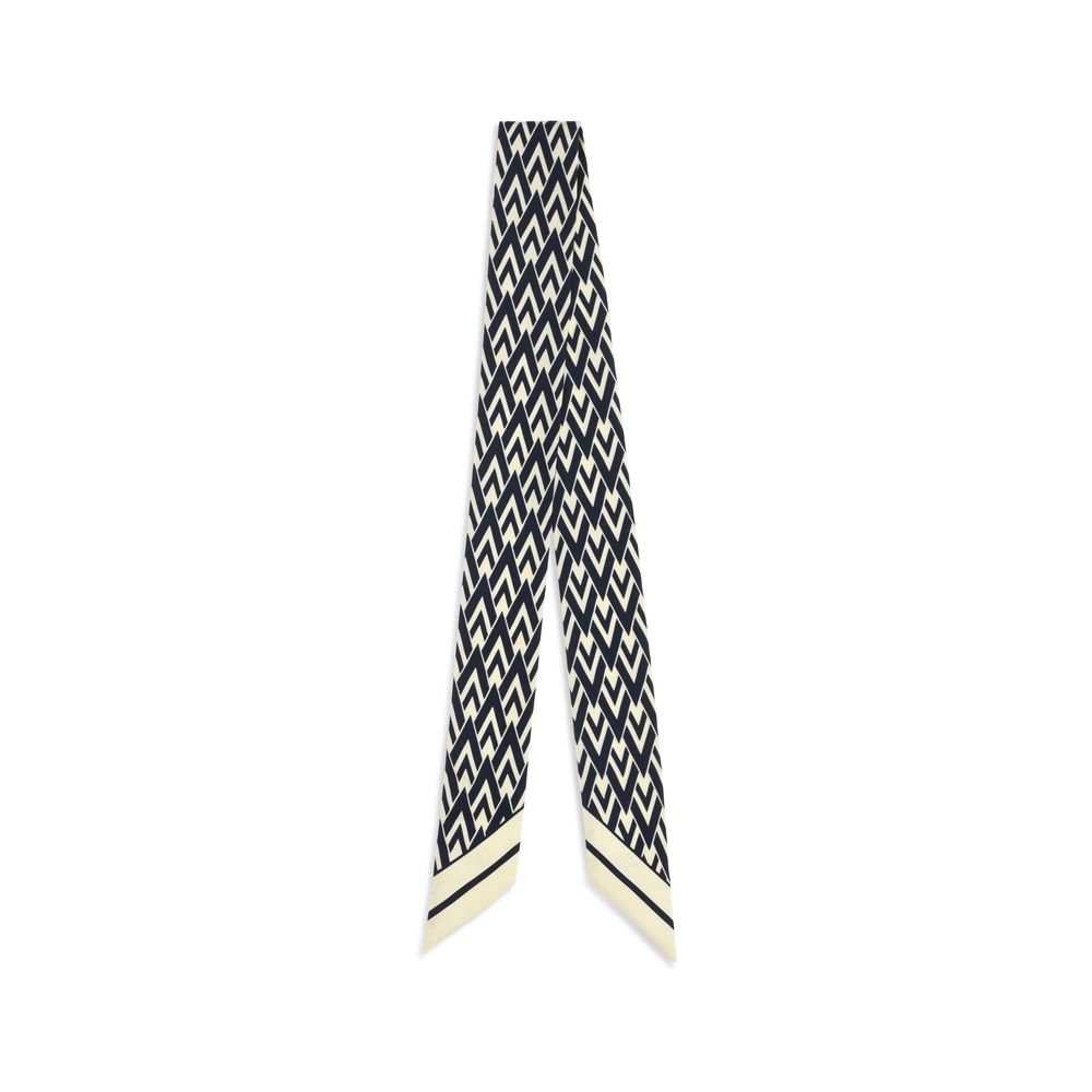 New Valentino Garavani Blue Silk Scarf