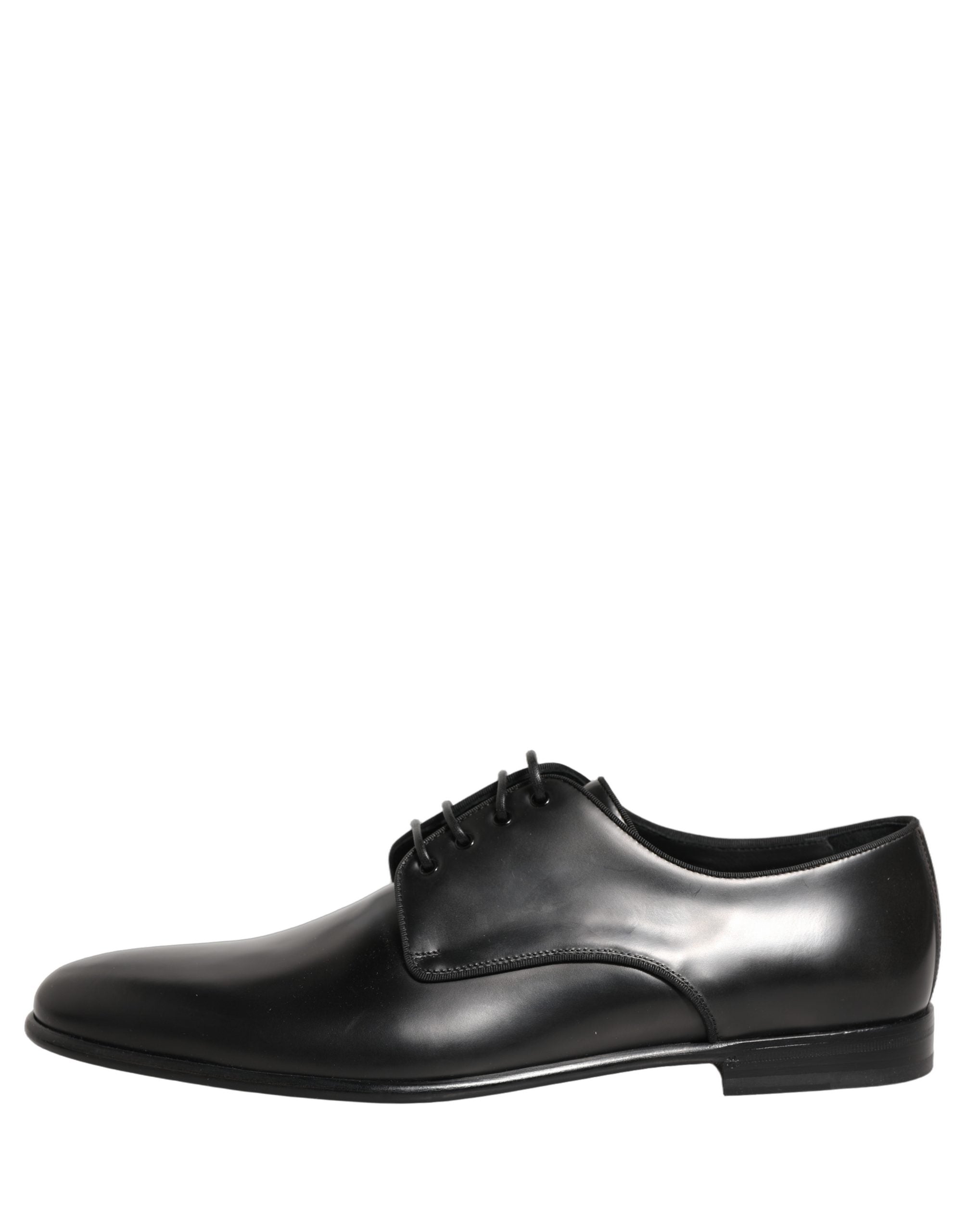 Pre-Owned Dolce & Gabbana Black Leather Men Derby Dress Formal Shoes