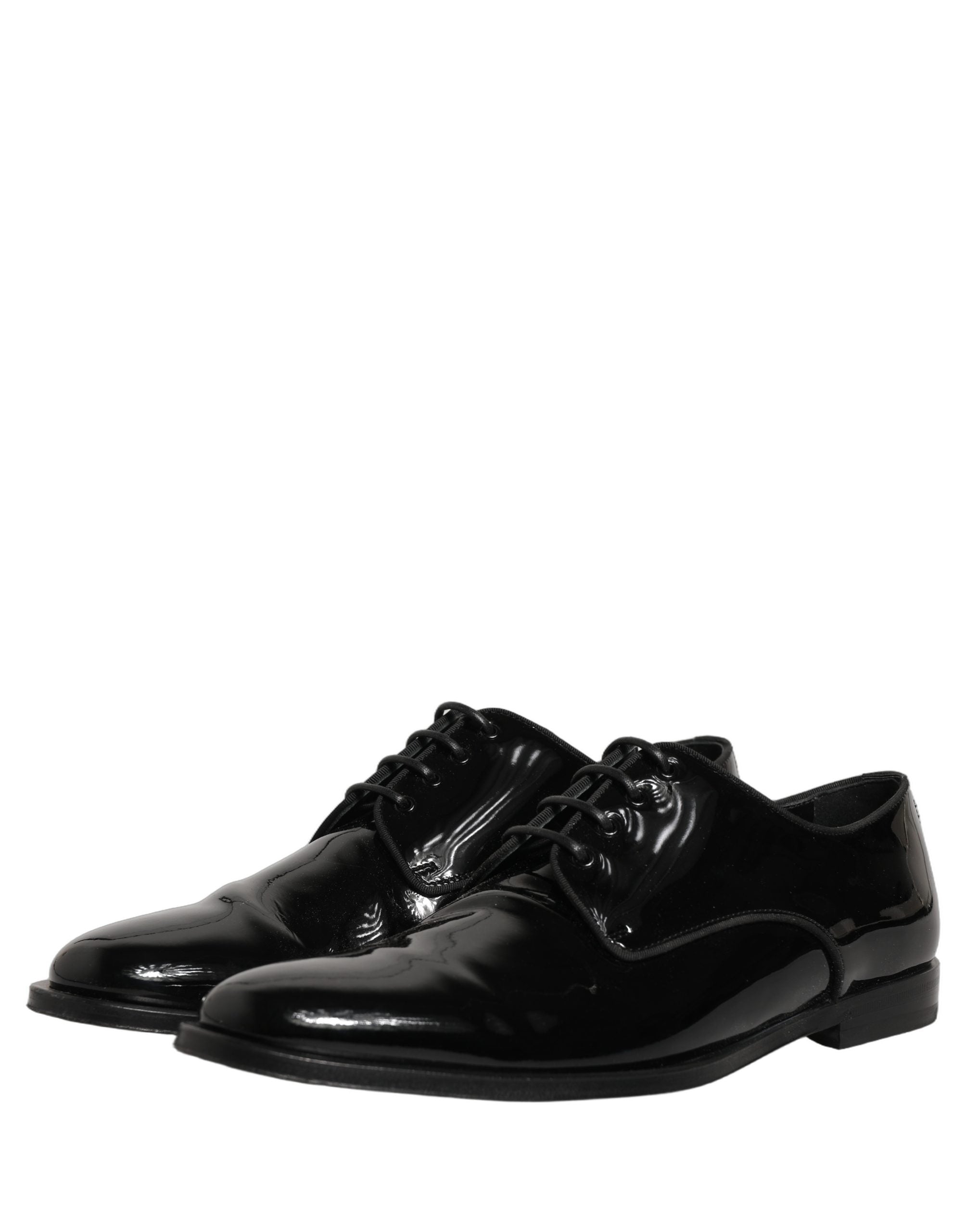 Dolce & Gabbana Black Leather Men Derby Dress Men Formal Shoes