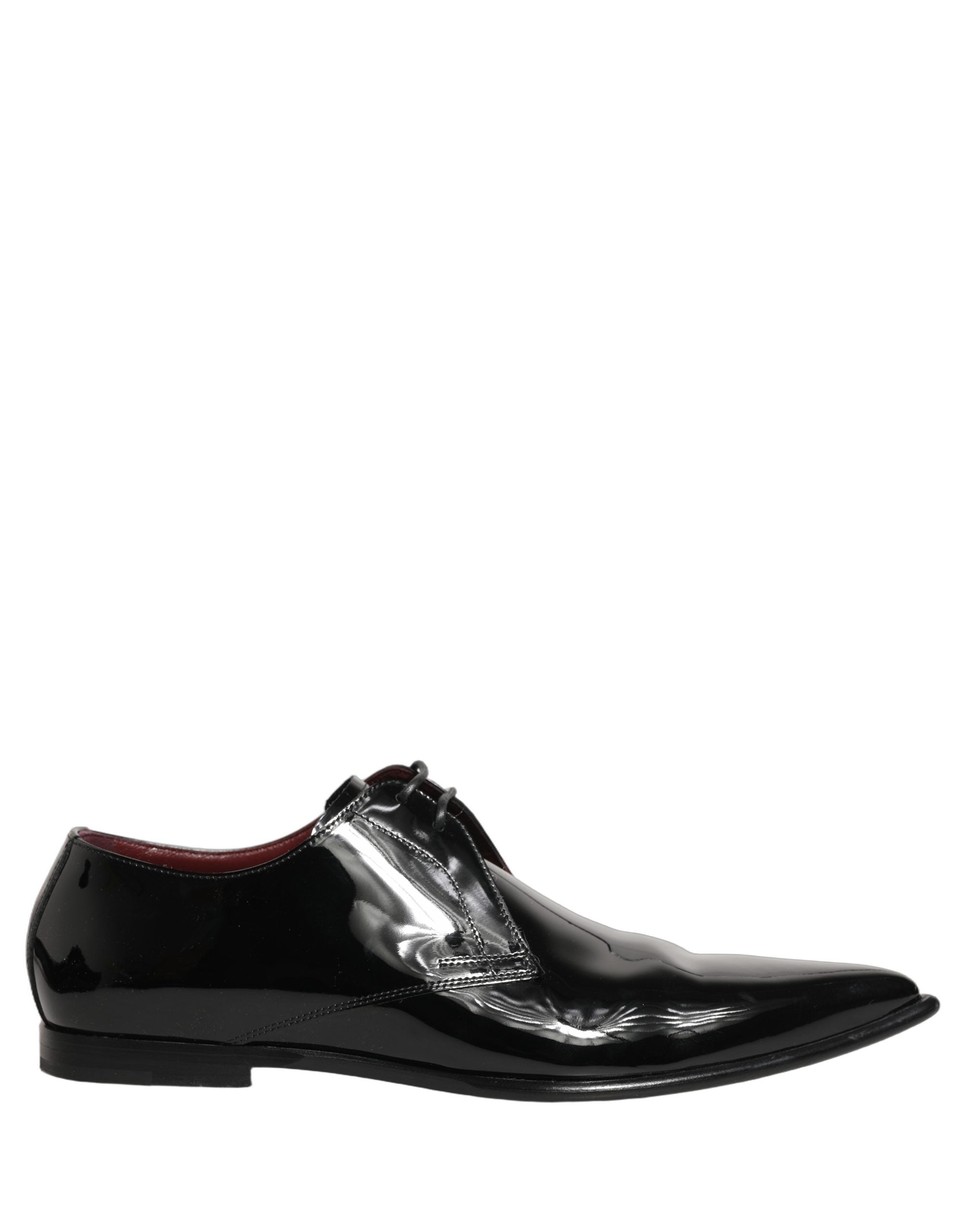 Dolce & Gabbana Black Leather Men Derby Dress Formal Shoes