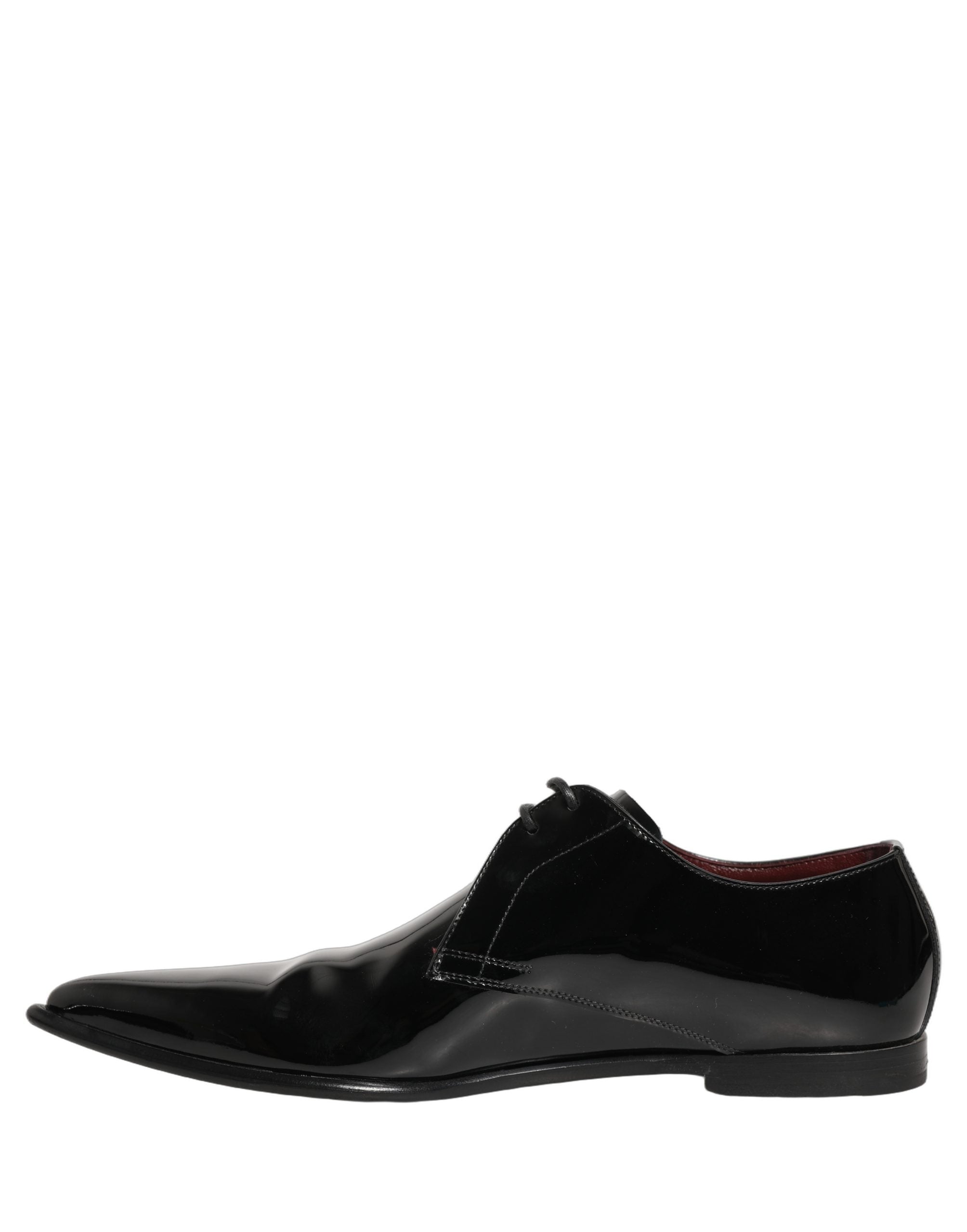 Dolce & Gabbana Black Leather Men Derby Dress Formal Shoes