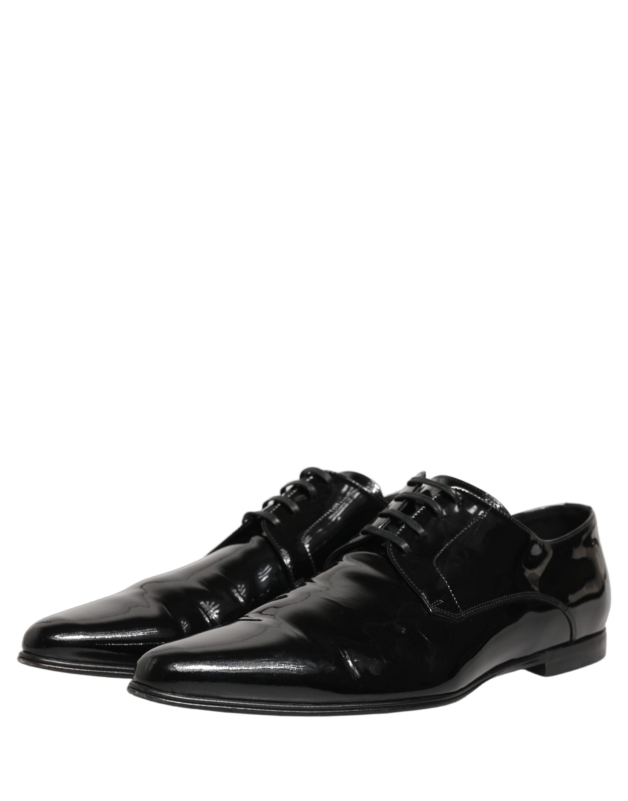 Dolce & Gabbana Black Leather Derby Dress Men Formal Shoes