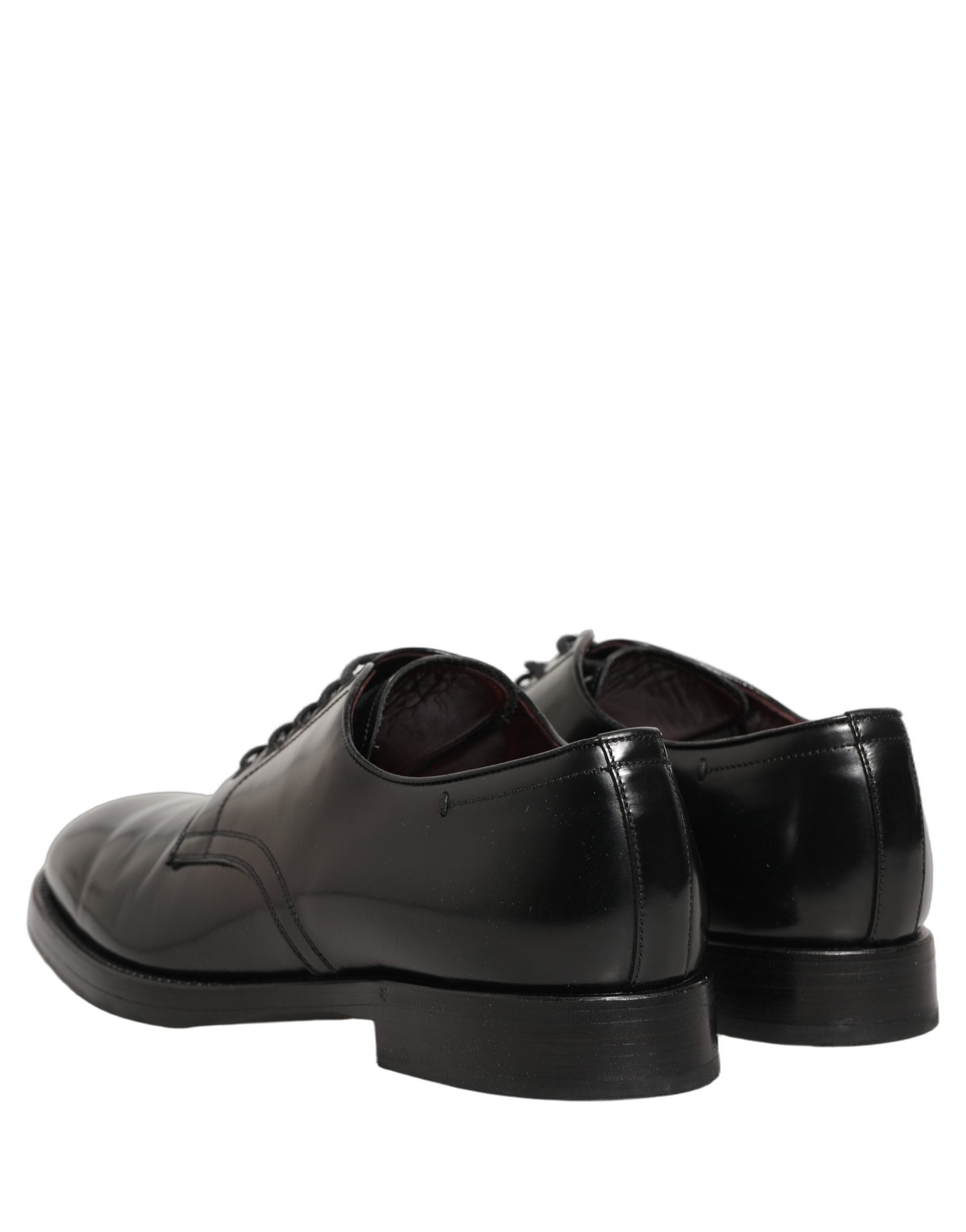 Dolce & Gabbana Black Leather Derby Dress Men Formal Shoes